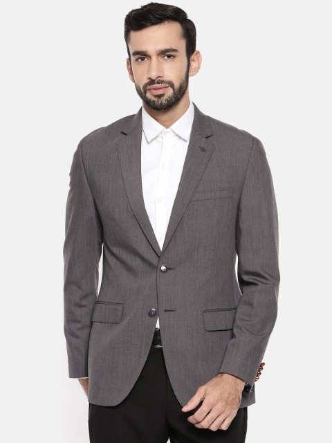 

Raymond Men Charcoal Grey Solid Contemporary Fit Single-Breasted Formal Blazer