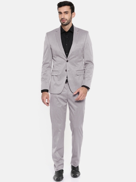 

Raymond Men Grey Solid Single-Breasted Slim Fit Formal Suit