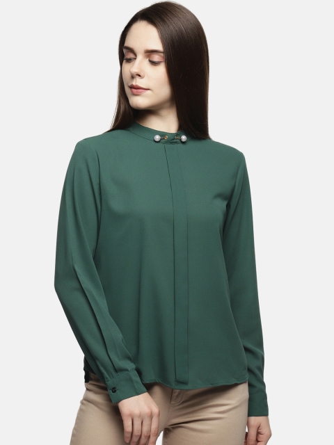 

Annabelle by Pantaloons Women Green Solid Top