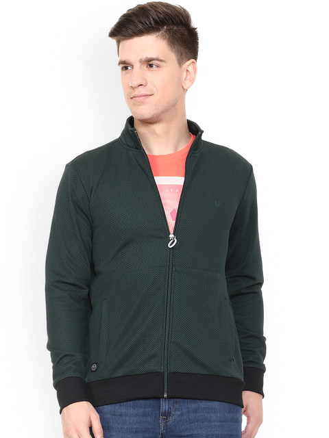 

Solly Sport Men Green & Black Solid Sweatshirt