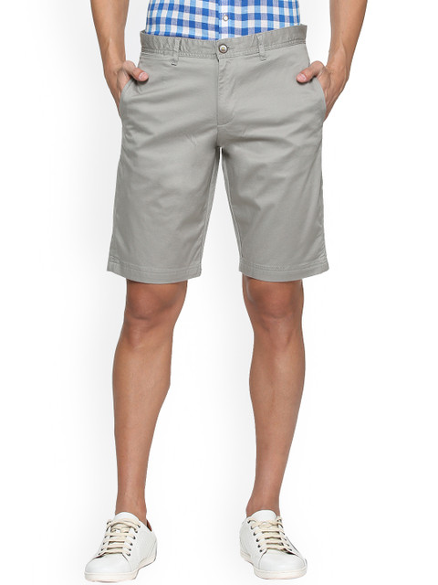 

Van Heusen Sport Men Grey Solid Slim Fit Regular Shorts