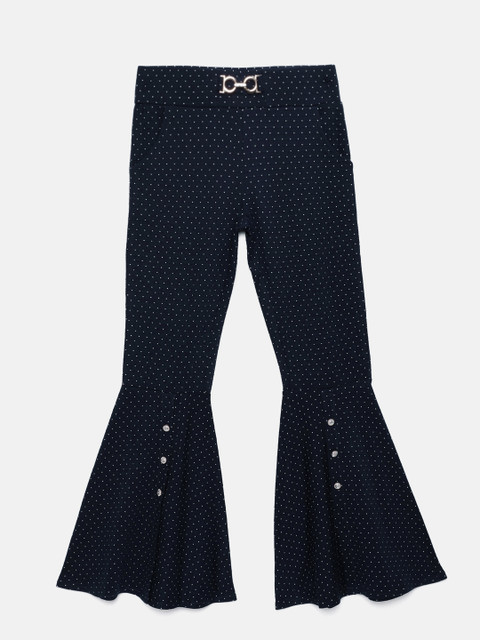 

Peppermint Girls Navy Blue Bell Bottom Trousers