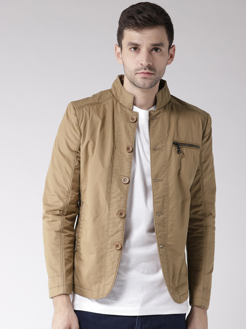 

Fort Collins Men Khaki Solid Tailored Jacket