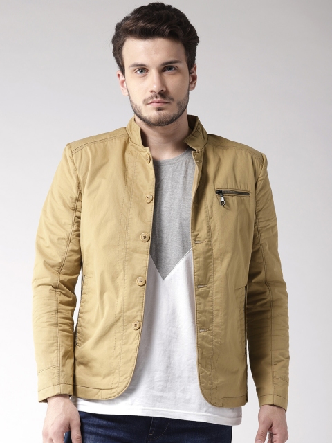 

Fort Collins Men Khaki Solid Tailored Jacket
