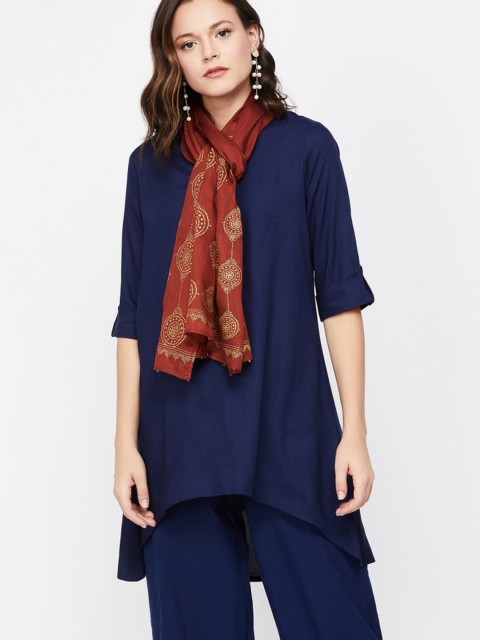 

Melange by Lifestyle Rust Orange Printed Dupatta