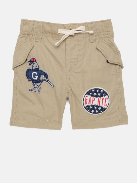 

GAP Boys' Khaki Solid Regular Fit Regular Shorts