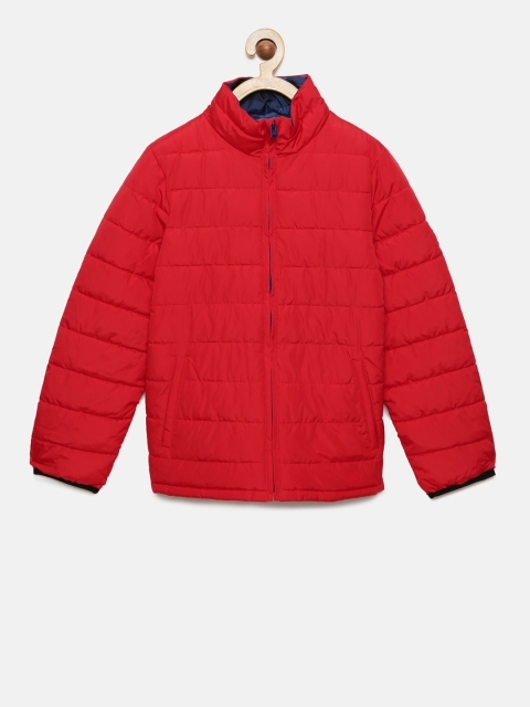 

GAP Boys' Red & Blue Reversible Midweight Puffer Jacket
