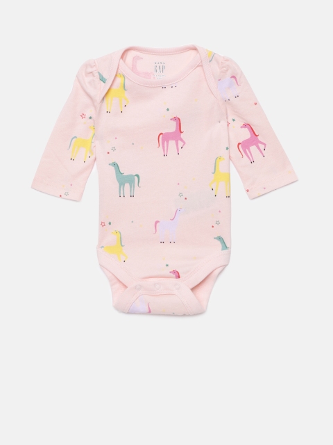

GAP Baby Girls' Print Long Sleeve Bodysuit, Pink