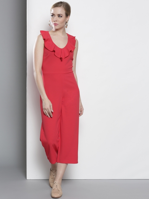 

DOROTHY PERKINS Women Red Solid Culotte Jumpsuit