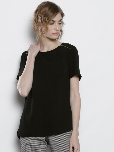 

DOROTHY PERKINS Women Black Solid Top