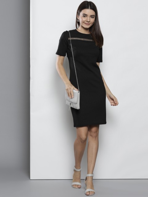 

DOROTHY PERKINS Women Black Solid Sheath Dress