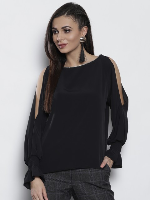 

DOROTHY PERKINS Women Black Solid Top