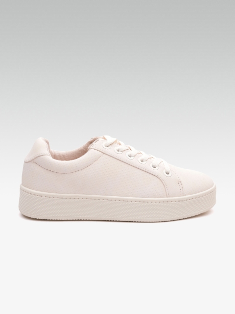 

DOROTHY PERKINS Women Peach-Coloured Textured Sneakers