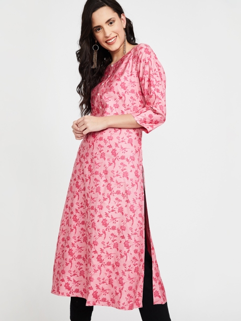 

Melange by Lifestyle Women Pink Printed A-Line Kurta