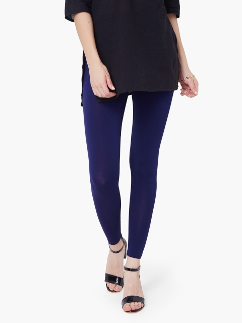 

Melange by Lifestyle Women Purple Solid Ankle-Length Leggings