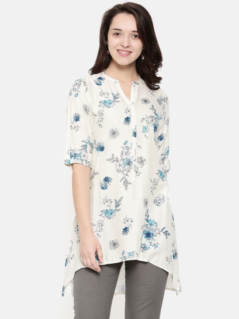 

Melange by Lifestyle Women Off White Printed Kurti