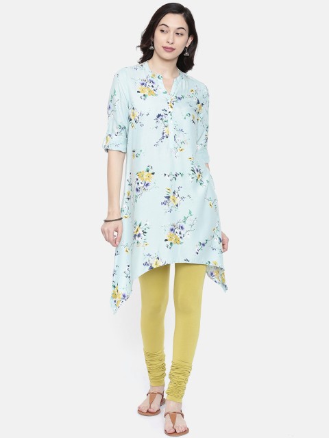 

Melange by Lifestyle Women Blue Printed A-Line Kurta