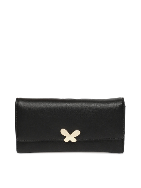 

Ginger by Lifestyle Women Black Solid Two Fold Wallet