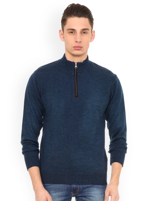 

Peter England Casuals Men Navy Blue Solid Pullover