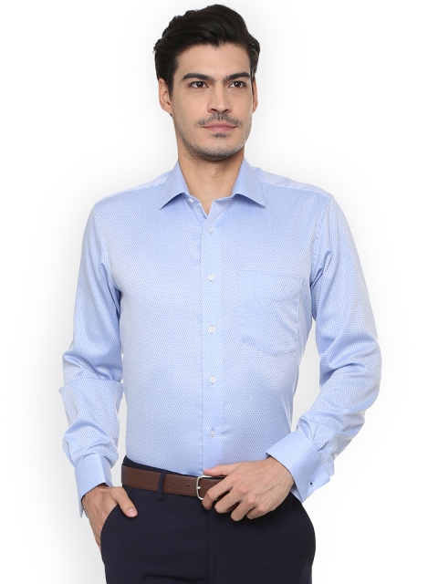 

Van Heusen Men Blue Regular Fit Self Design Formal Shirt