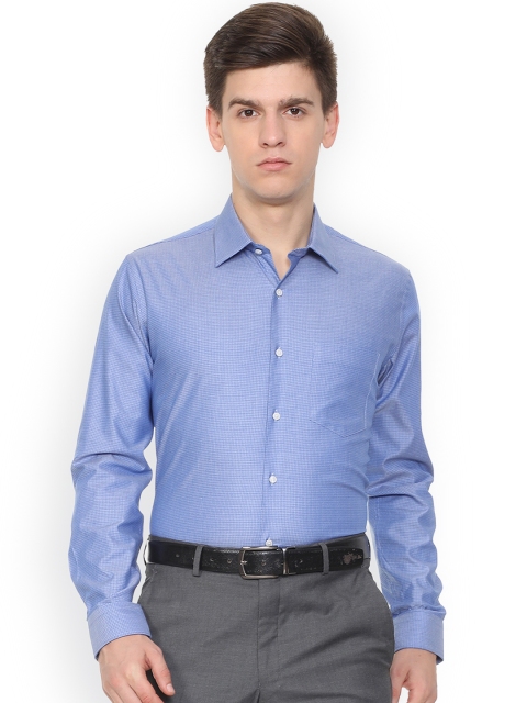 

Van Heusen Men Blue Slim Fit Checked Formal Shirt