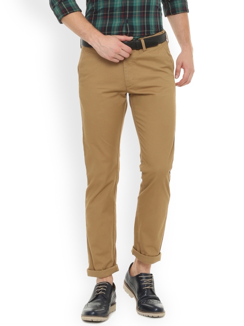

Van Heusen Men Khaki Slim Fit Solid Chinos