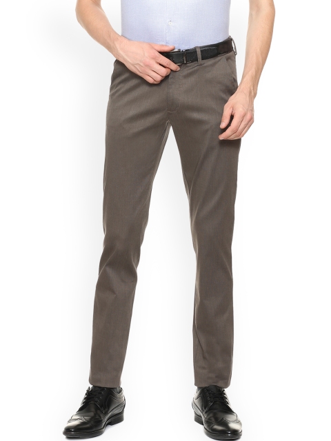 

Van Heusen Men Brown Slim Fit Solid Formal Trousers