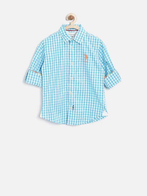 

U.S. Polo Assn. Kids Boys Blue Checked Shirt