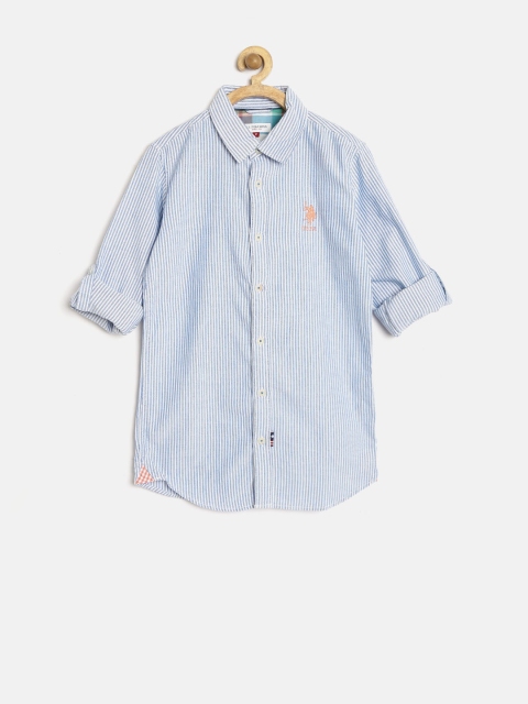

U.S. Polo Assn. Kids Boys Blue Striped Shirt