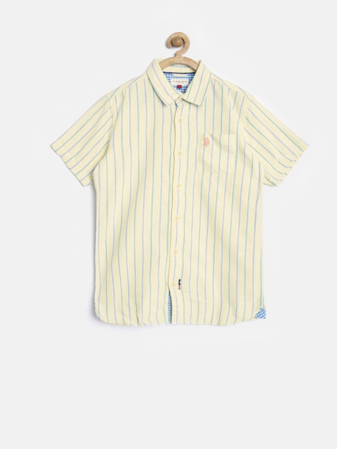 

U.S. Polo Assn. Kids Boys Yellow Striped Shirt