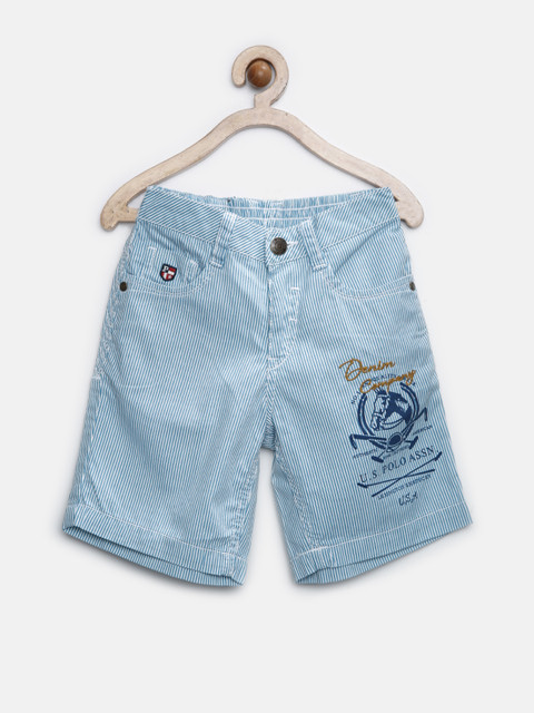 

U.S. Polo Assn. Kids Boys Blue & White Striped Shorts