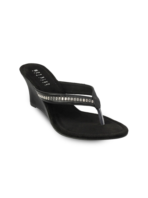 

Wet Blue Women Black Woven Design Heels