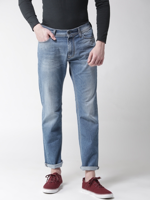 

GAS Men Blue Regular Fit Mid-Rise Clean Look Stretchable Jeans