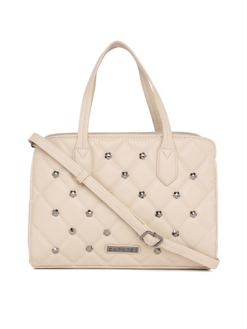 

Caprese Beige Textured Handheld Bag