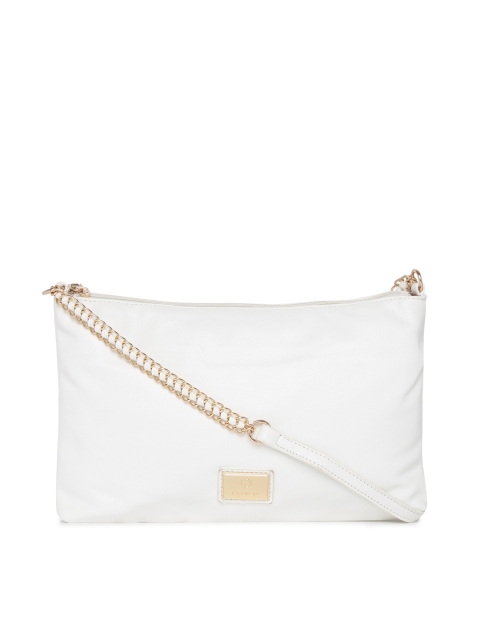 

Caprese Off-White Solid Sling Bag