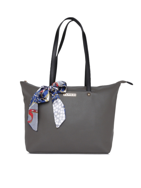 

Caprese Grey Solid Tote Bag