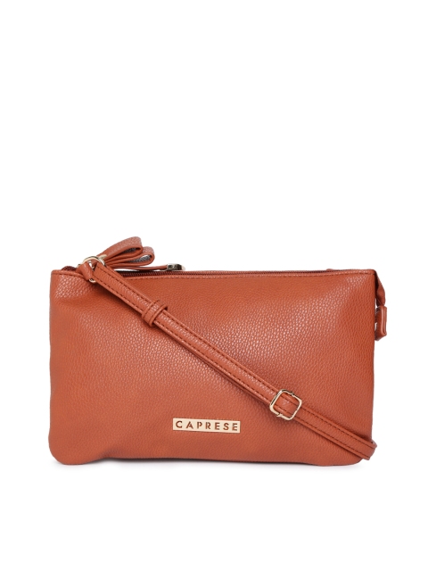 

Caprese Tan Solid Sling Bag