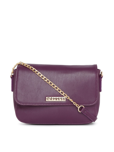 

Caprese Purple Solid Sling Bag