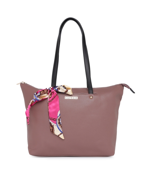 

Caprese Taupe Solid Tote Bag