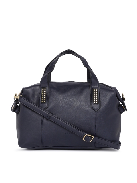 

Caprese Navy Blue Solid Handheld Bag