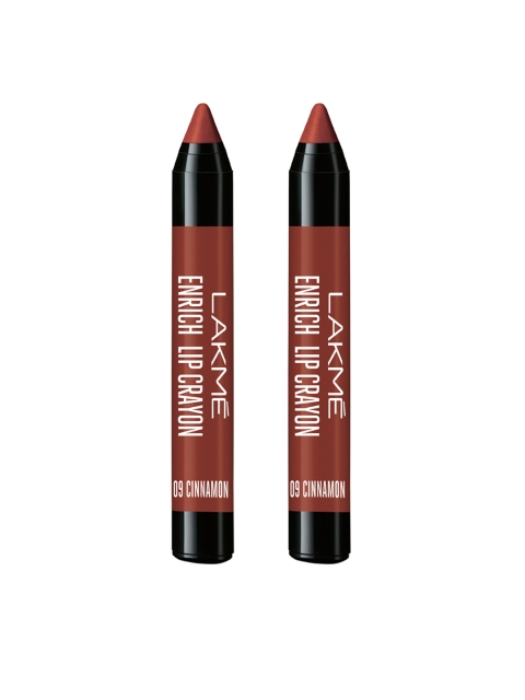 

Lakme Set of 2 Enrich Cinnamon Brown Lip Crayon