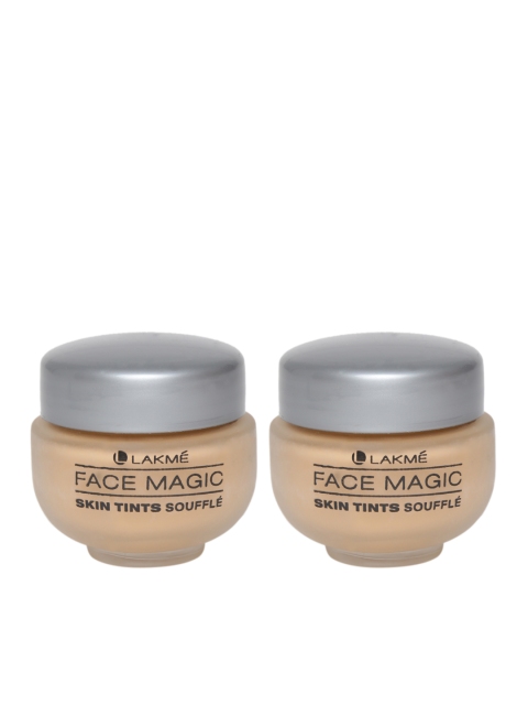 

Lakme Set Of 2 Face Magic Pearl Skin Tints Souffle, Silver