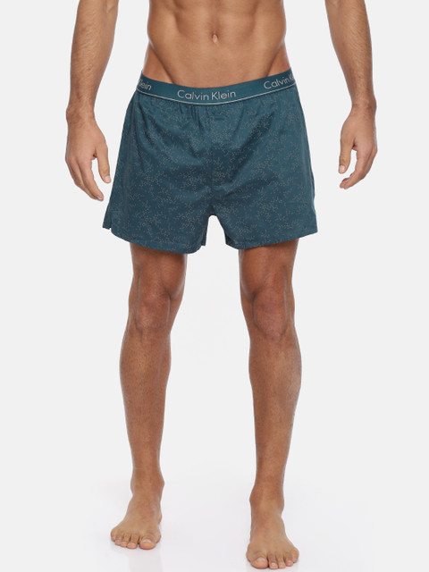 

Calvin Klein Underwear Men Teal Printed Boxers NB15247QW