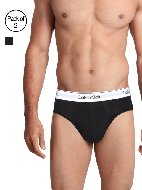 

Calvin Klein Underwear Men Pack of 2 Hip Briefs NB1084, Black
