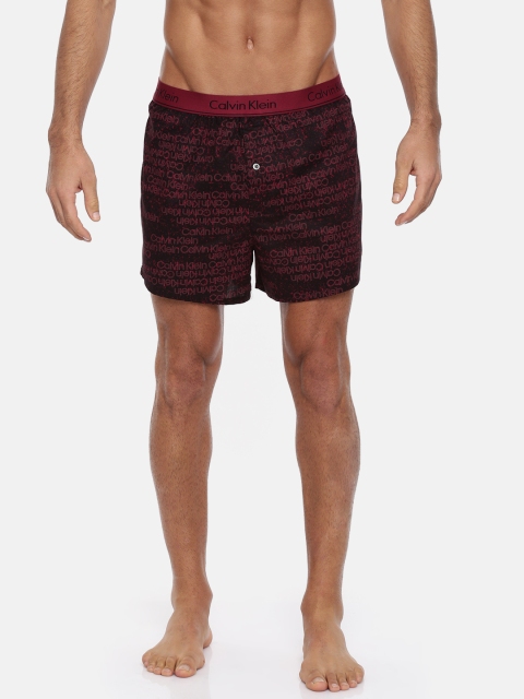 

Calvin Klein Underwear Men Black & Red Printed Boxers NB15232JQ