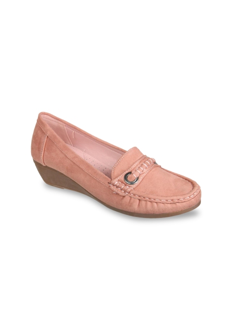 

Flat n Heels Women Pink Solid Suede Sandals
