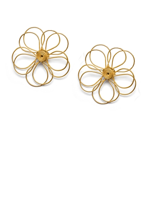 

Foxy Sperks Gold-Plated Contemporary Studs