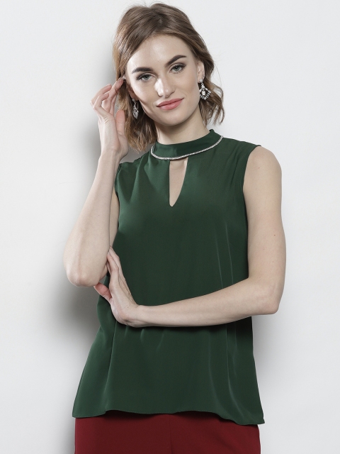 

DOROTHY PERKINS Women Green Solid Top