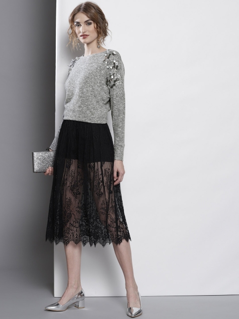 

DOROTHY PERKINS Women Grey Solid Pullover