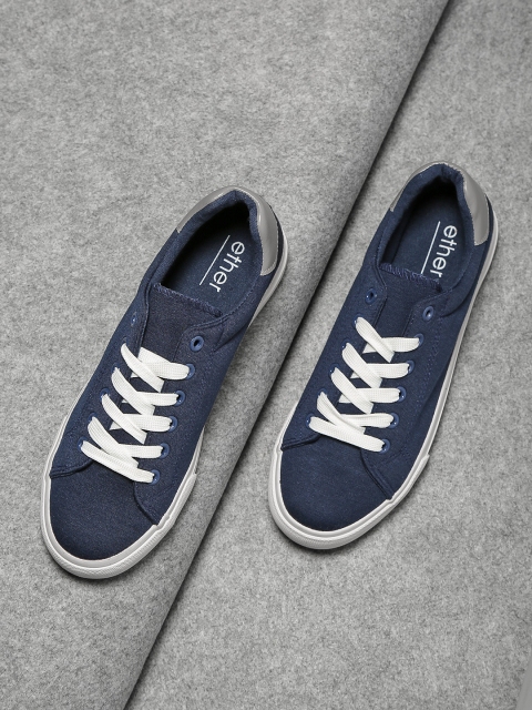 

ether Women Navy Blue & Grey Sneakers